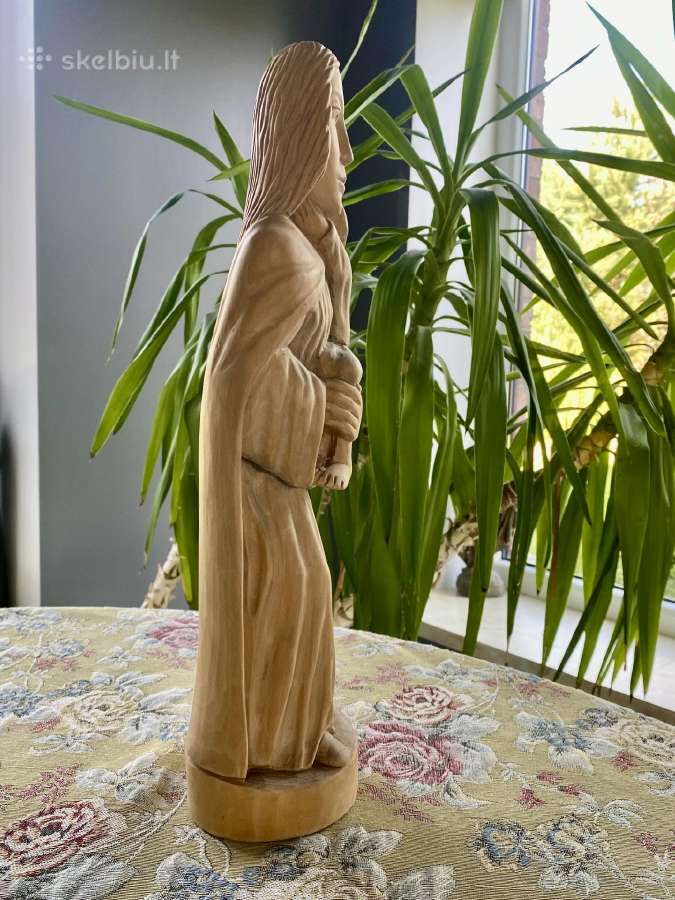 Medinė Lietuviška Mergelės Marijos skulptūra - nuotraukos Nr. 4