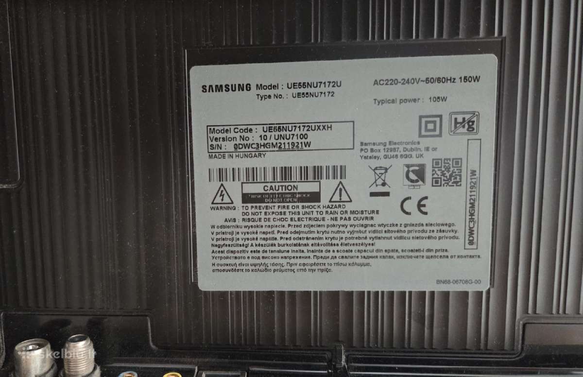 Samsung 55" 4k Uhd Smart TV Ue55nu7172 - nuotraukos Nr. 3