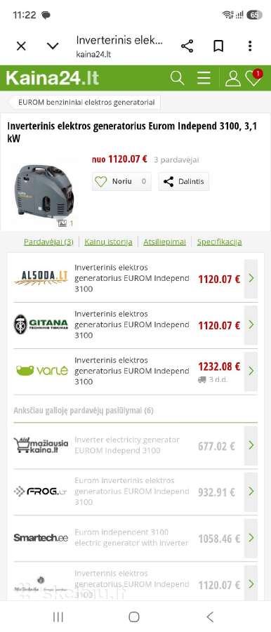 Inverterinis generatorius Eurom Independ 3100 - nuotraukos Nr. 2
