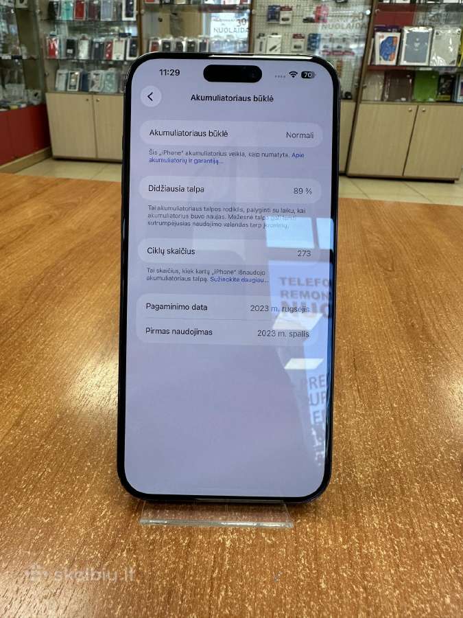 Apple iPhone 15 Pro Max 256 GB (Naudotas) - nuotraukos Nr. 3