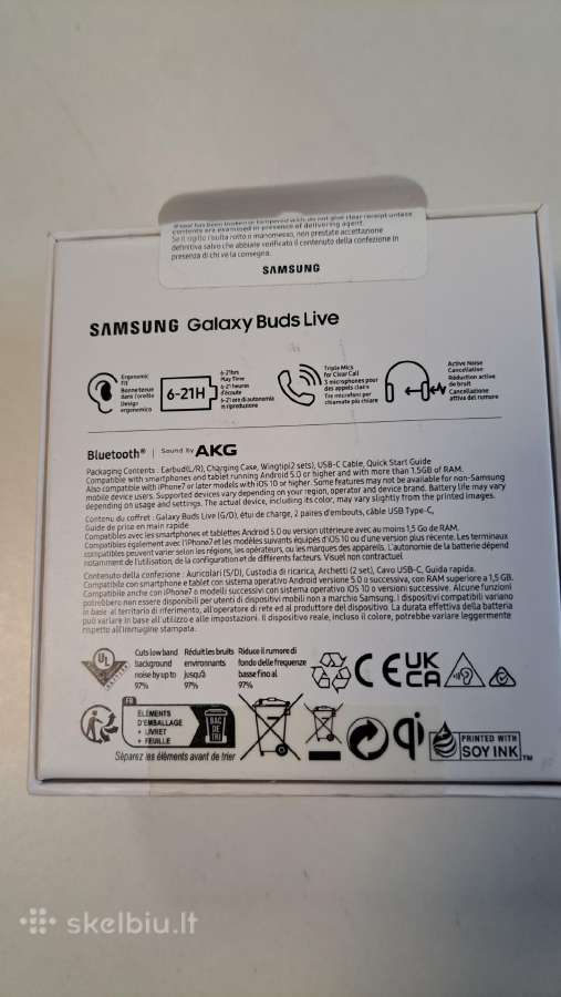 Naujos ausinės Samsung Galaxy Buds Live - nuotraukos Nr. 2