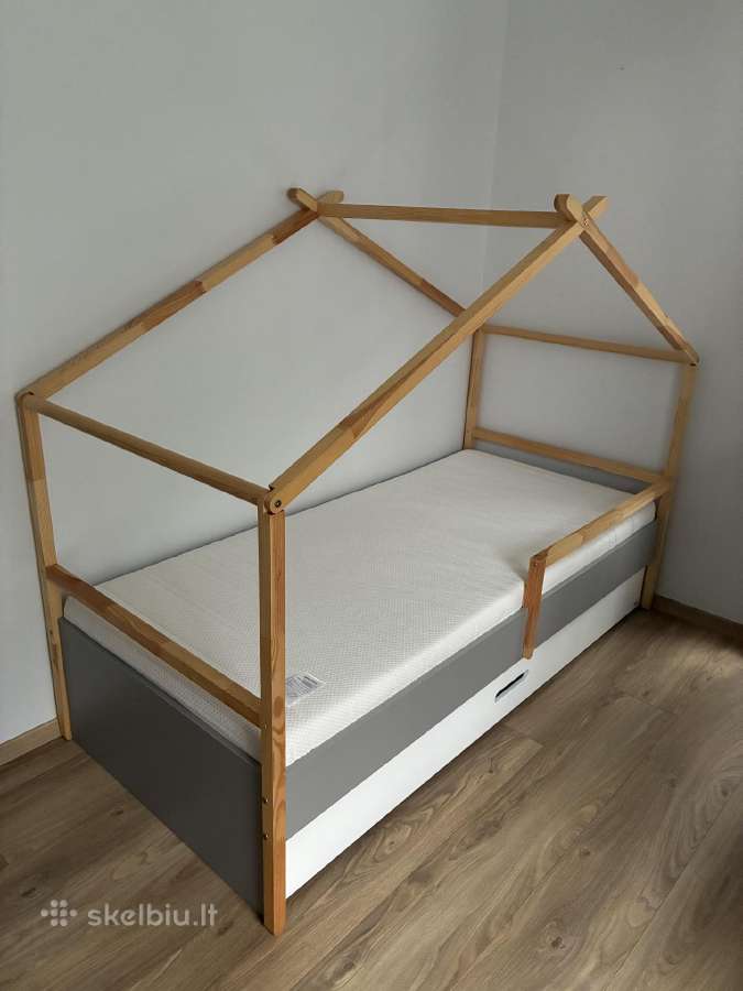 Vaikiška lova namelis su stalčiumi - nuotraukos Nr. 3