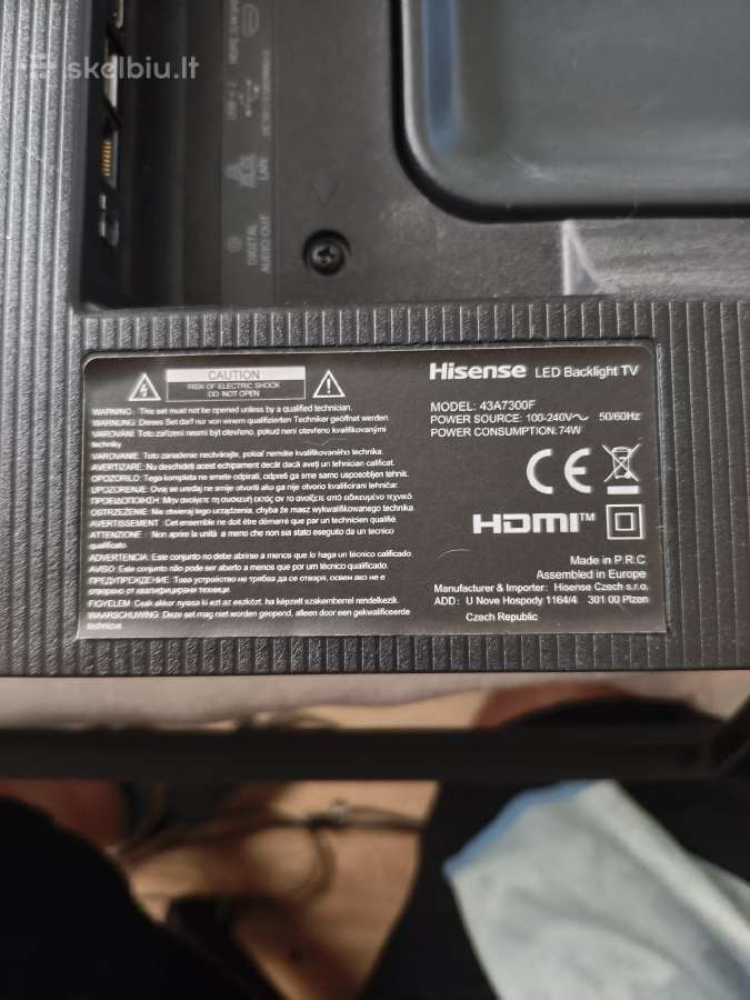 Hisense 43" 109cm Smart 4k Uhd - nuotraukos Nr. 16