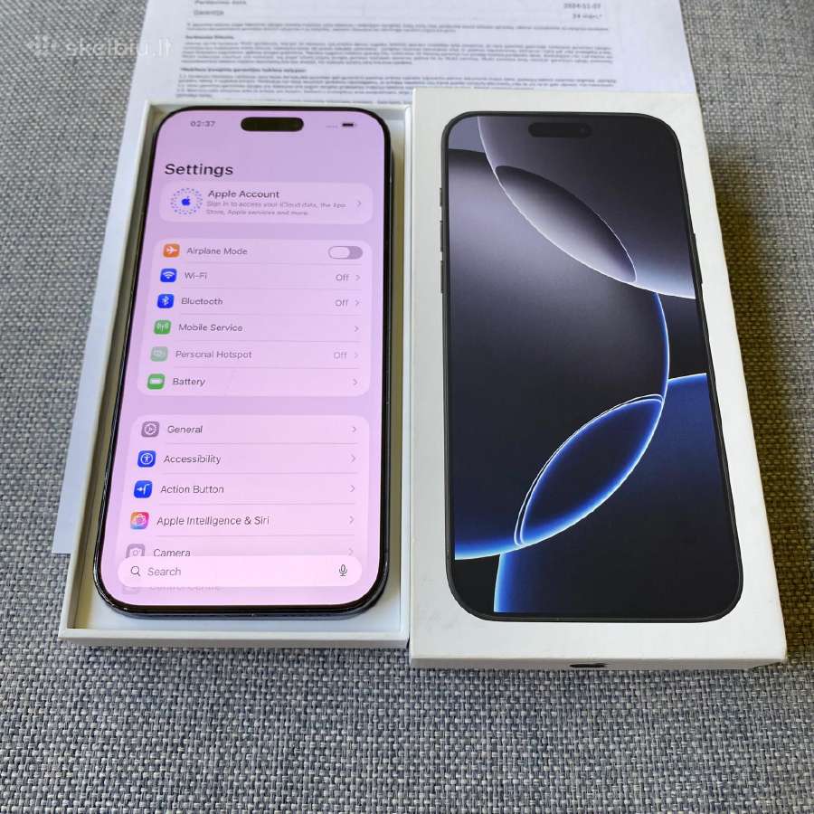 Apple iPhone 16 Pro Max 256gb Black Titanium - nuotraukos Nr. 2