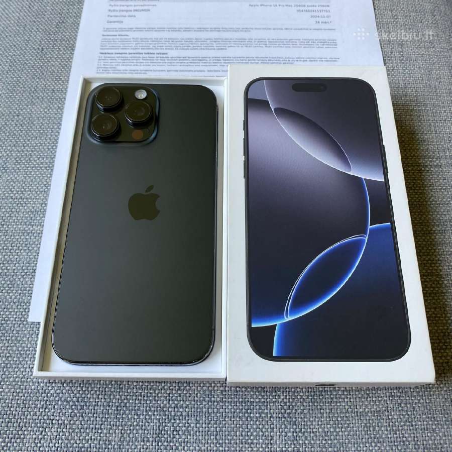 Apple iPhone 16 Pro Max 256gb Black Titanium - nuotraukos Nr. 6