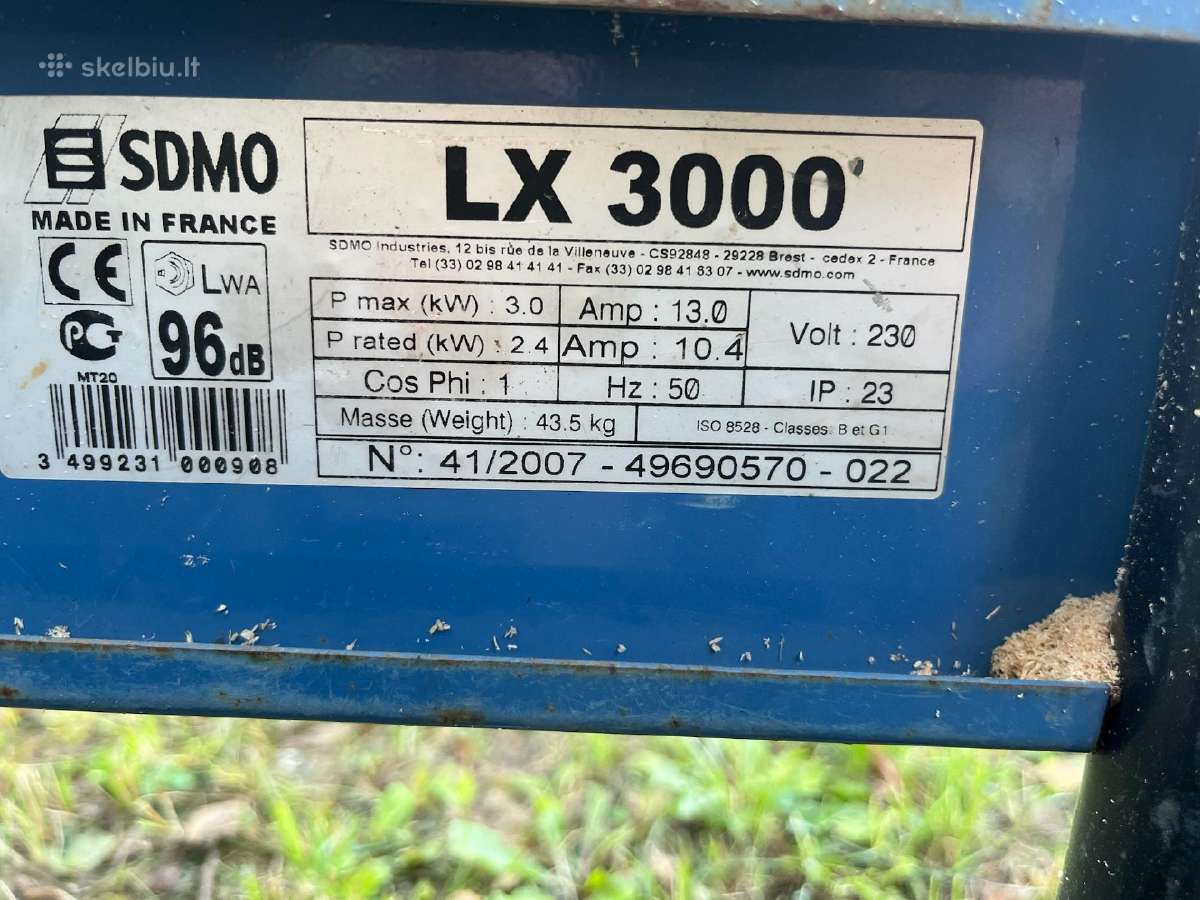 Benzininis elektros generatorius sdmo lx 3000 - nuotraukos Nr. 2