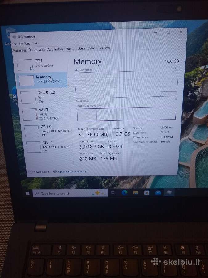 T480 14"/i7-8650u/16/32/nvidia mx - nuotraukos Nr. 2