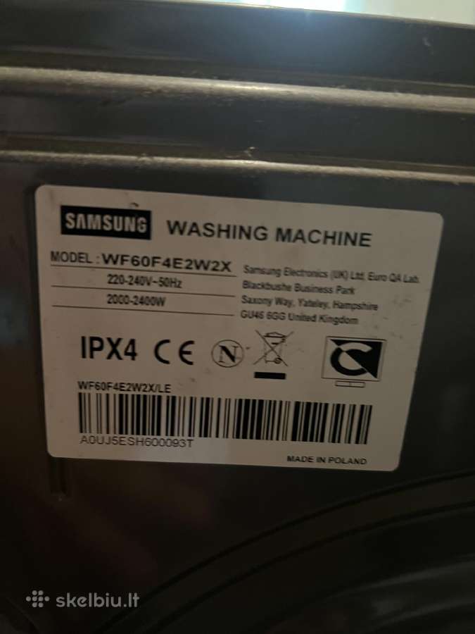 Samsung Wf60f4e2w2x Skalbimo mašina - nuotraukos Nr. 2