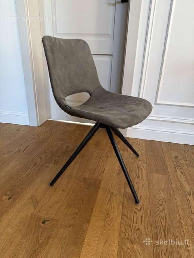 Sofaforma valgomojo kėdės, 4 vnt - pilkos, sukamos - nuotraukos Nr. 2