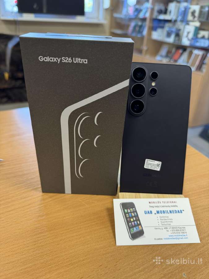 Samsung S26 Ultra 1tb Black Kaina 1020eur - nuotraukos Nr. 2
