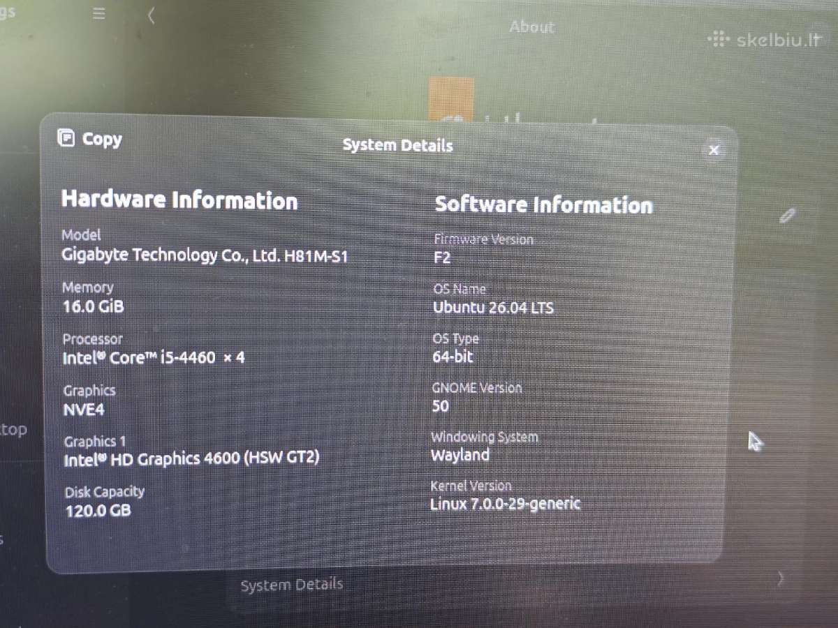 Kompiuteris I5 + 16gb ra. - nuotraukos Nr. 3