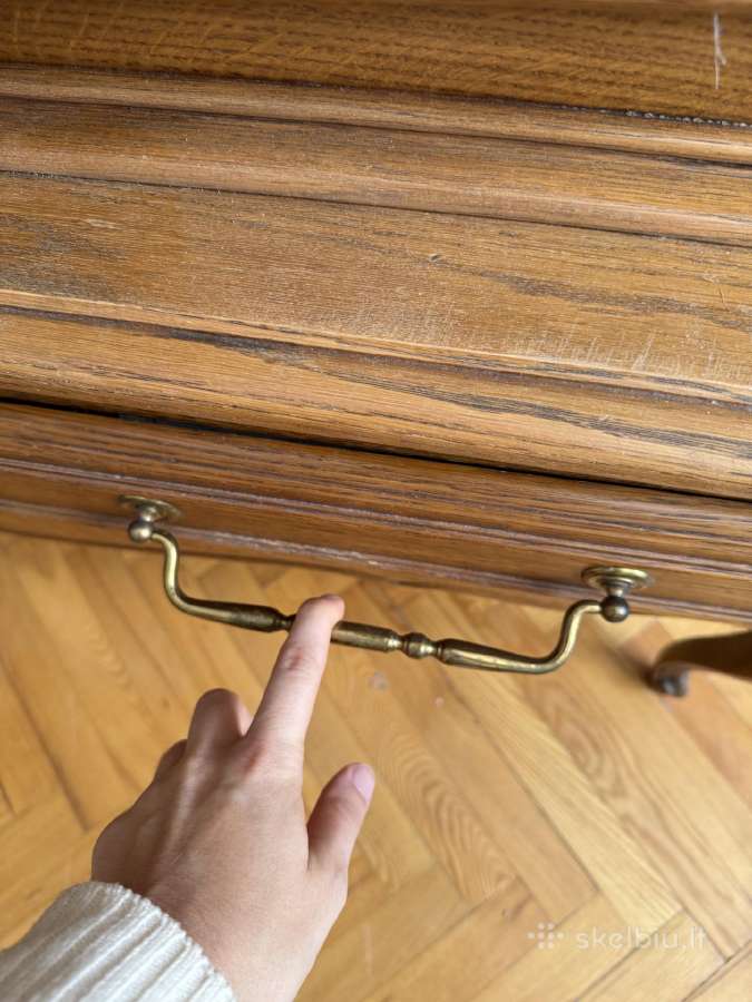 Medinė ąžuolinė antikvarinė lentyna indauja - nuotraukos Nr. 7