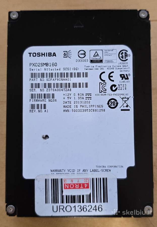 2.5" Sas SSD 200gb 3.84tb 7.68tb 15.36tb 30.72tb - nuotraukos Nr. 24