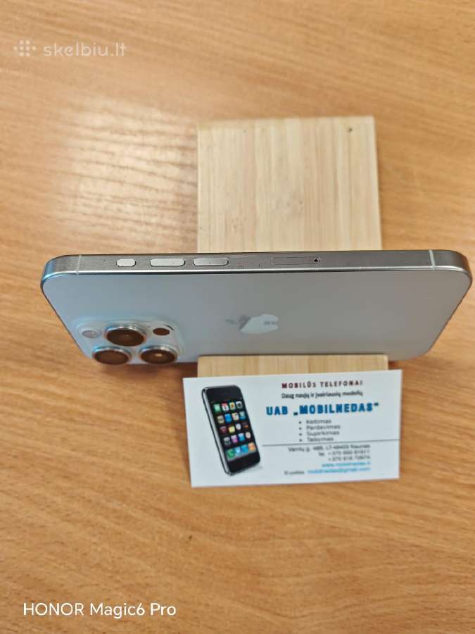 iPhone 15 Pro 128gb White Kaina 540eur - nuotraukos Nr. 2