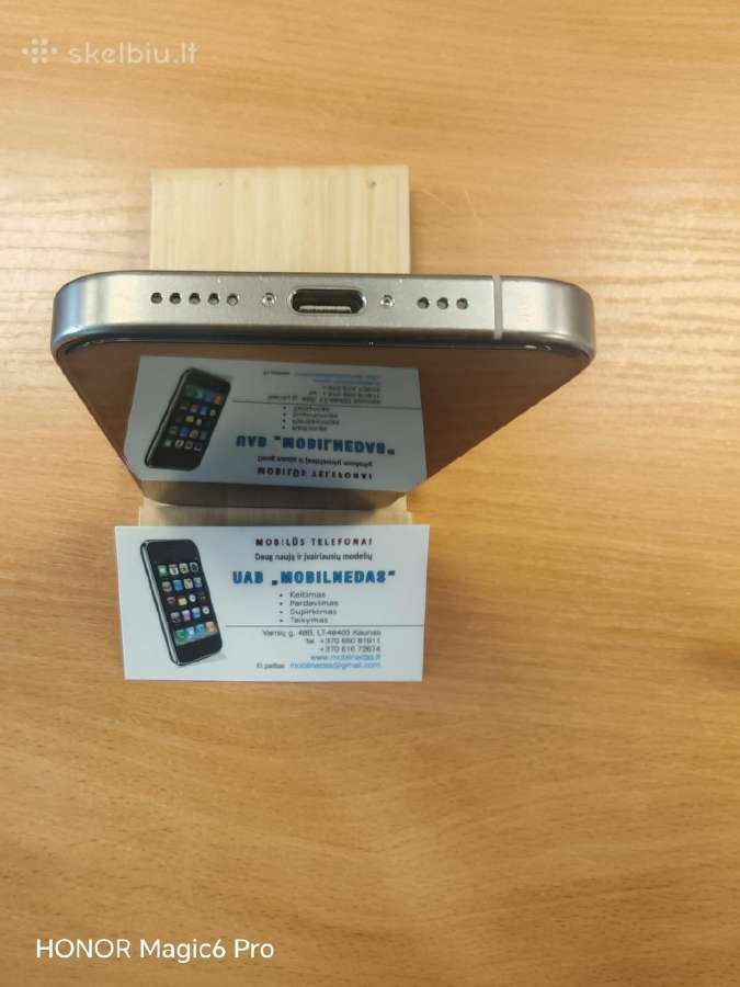 iPhone 15 Pro 128gb White Kaina 540eur - nuotraukos Nr. 4