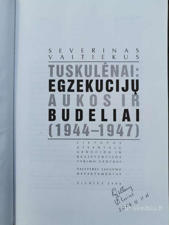 Knyga: "Tuskulėnai: egzekucijų aukos ir budelai" - nuotraukos Nr. 2