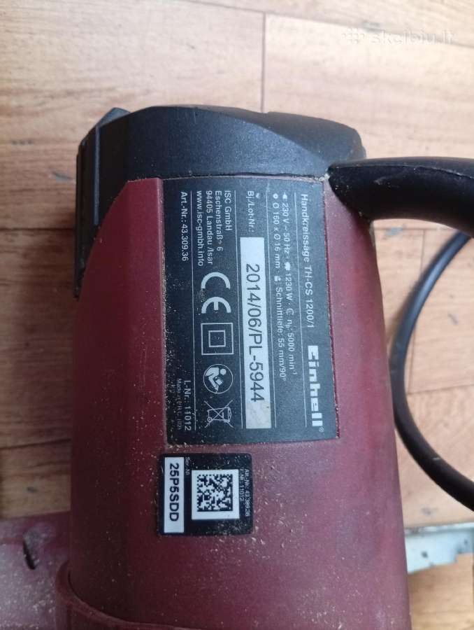 Diskinis pjūklas 30 e,galia 1230w,geras - nuotraukos Nr. 2