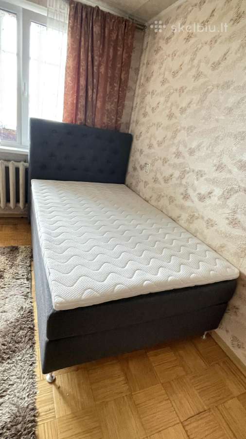 Plati viengulė lova su čiužiniu bei antčiužiniu - nuotraukos Nr. 2