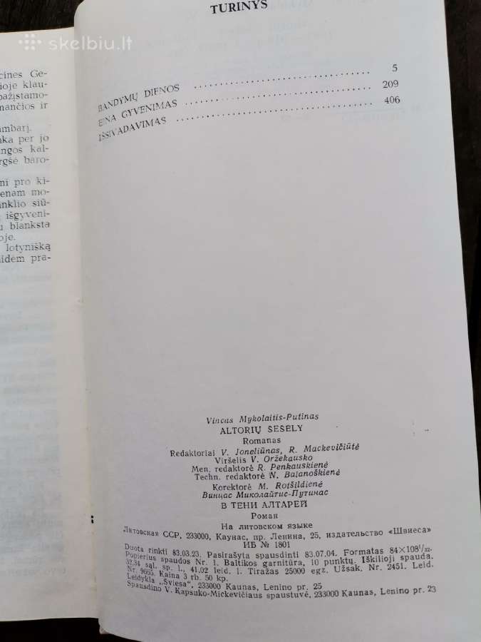 Knyga: "Altorių šešėly" V. M.- Putinas - nuotraukos Nr. 3