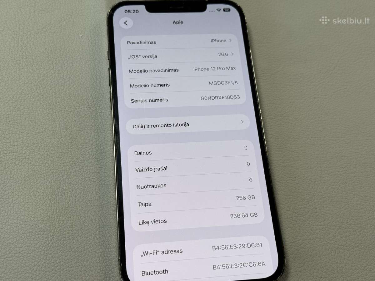 iPhone 12 Pro Max 256gb - nuotraukos Nr. 5
