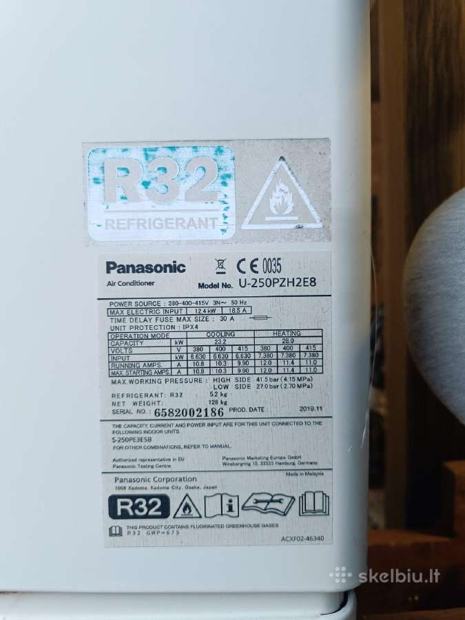Komercinis inverterinis kondicionierius Panasonic - nuotraukos Nr. 2