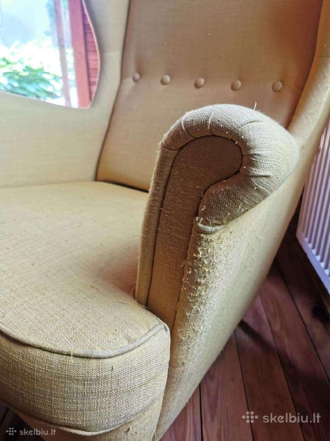 Du Ikea Strandmon geltoni foteliai - nuotraukos Nr. 6