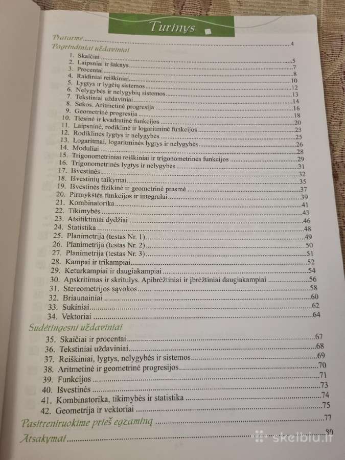 Matematikos valstybiniam brandos egzaminui - nuotraukos Nr. 3