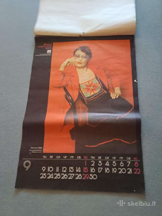 Didelis TSRS kalendorius-plakatai „Kino aktoriai“ - nuotraukos Nr. 4