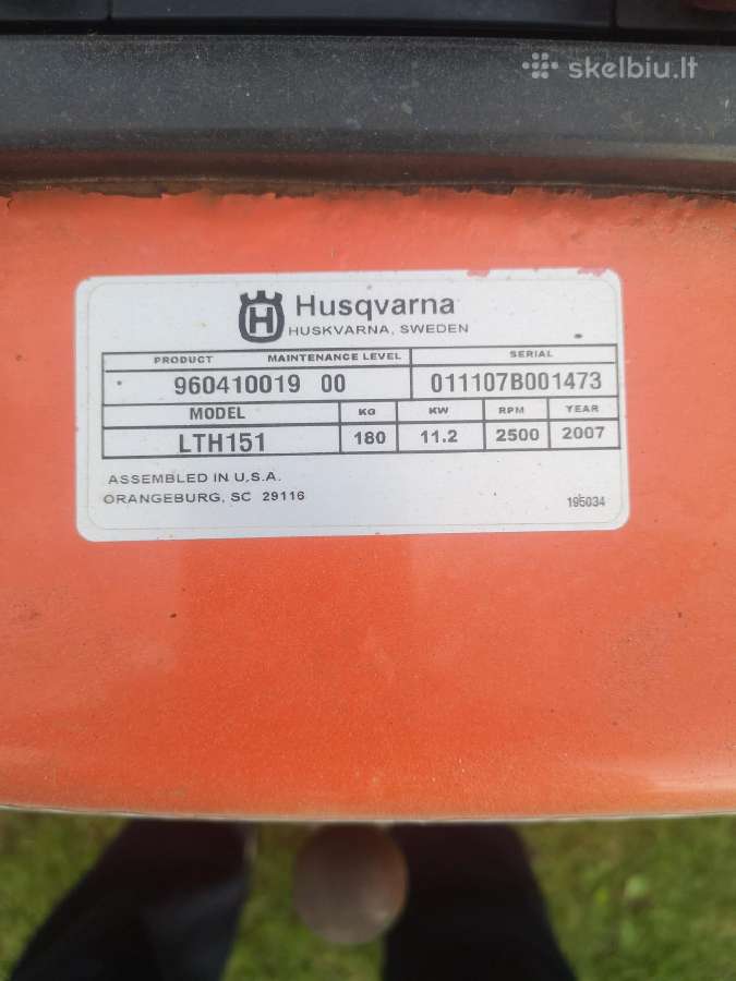 Sodo traktoriukas husqvarna Lth51 - nuotraukos Nr. 8