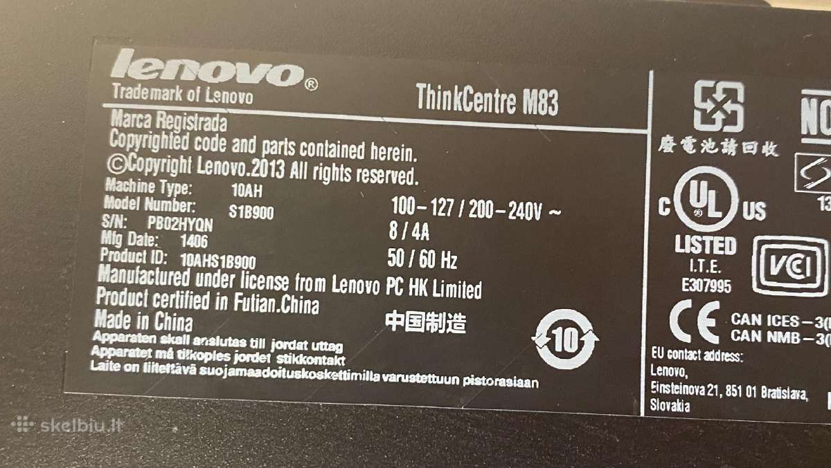 Kompaktiškas 4 branduolių Lenovo M83 - nuotraukos Nr. 3
