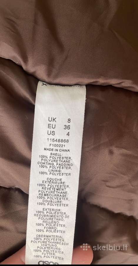 Asos pūsta striukė su diržu sm - nuotraukos Nr. 3