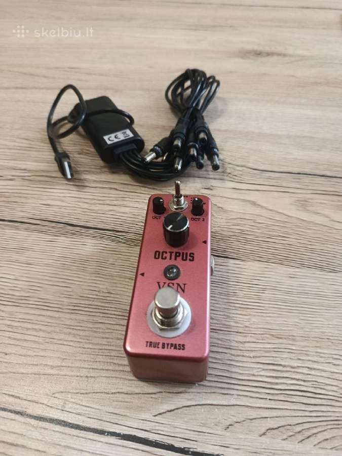 Gitaros efektų pedalas „octaver“ su maitinimo blok - nuotraukos Nr. 2