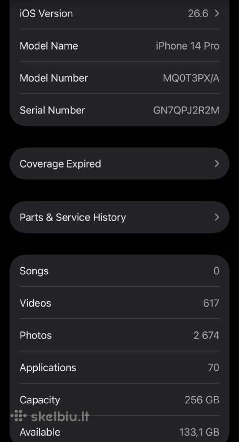 iPhone 14 pro 258 GB 97% kaip naujas - nuotraukos Nr. 4