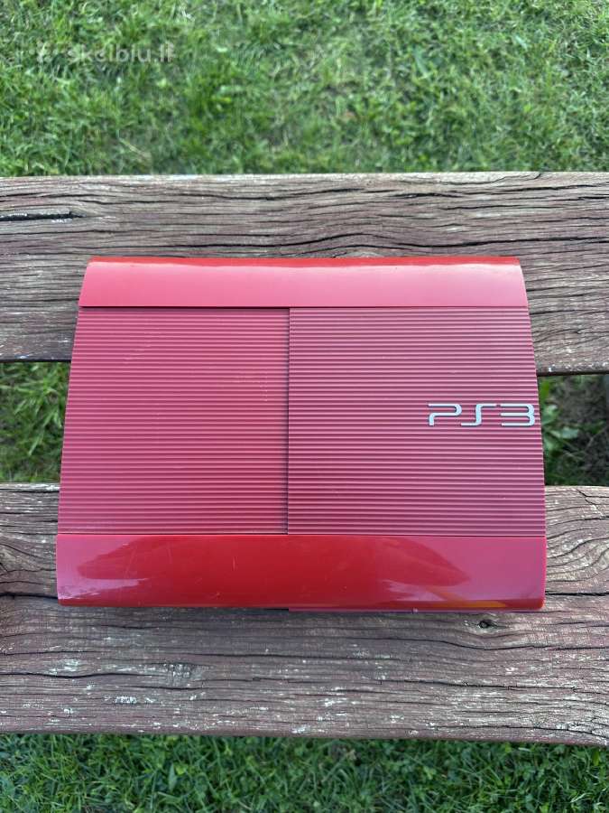 PS3 slim garnet red konsolė - nuotraukos Nr. 3