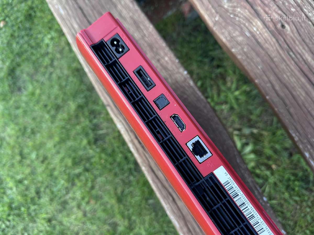 PS3 slim garnet red konsolė - nuotraukos Nr. 5