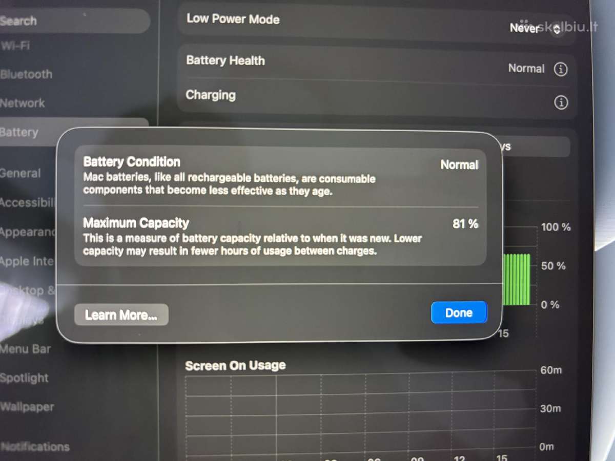 MacBook Pro 14 M1 Pro 1tb SSD 16gb RAM - nuotraukos Nr. 9