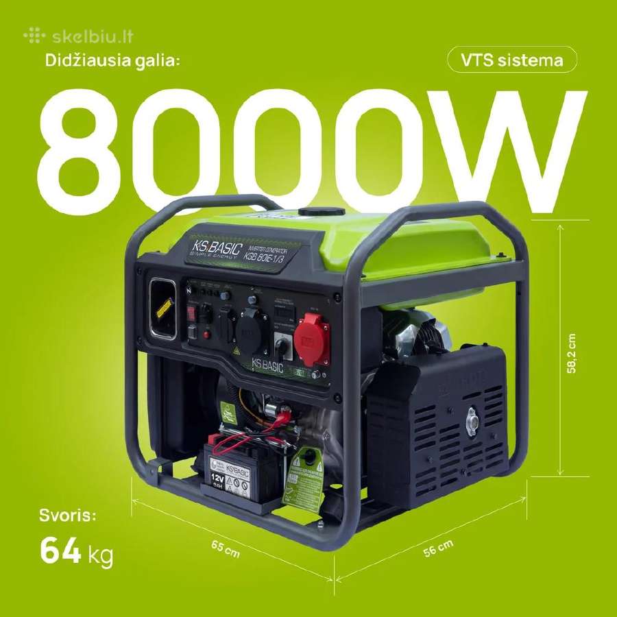 Inverterinis trifazis generatorius 8kw - nuotraukos Nr. 8