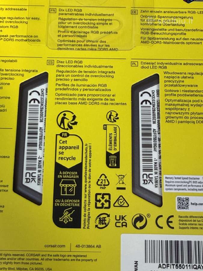 Nauji Corsair Ddr5 32gb - nuotraukos Nr. 2