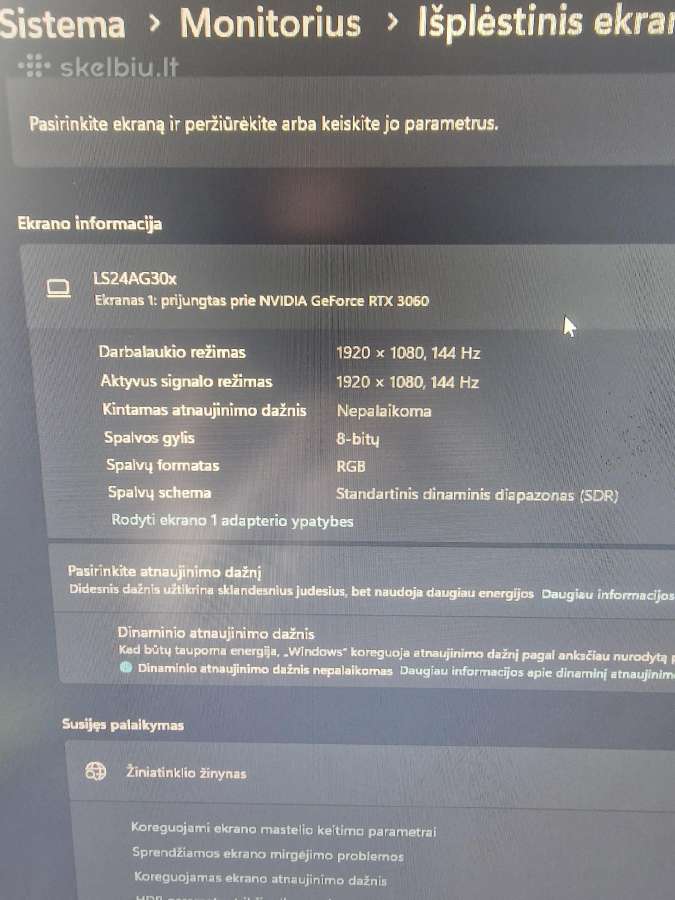 Samsung Odyssey G3 S24ag300nr 24" 144hz - nuotraukos Nr. 6