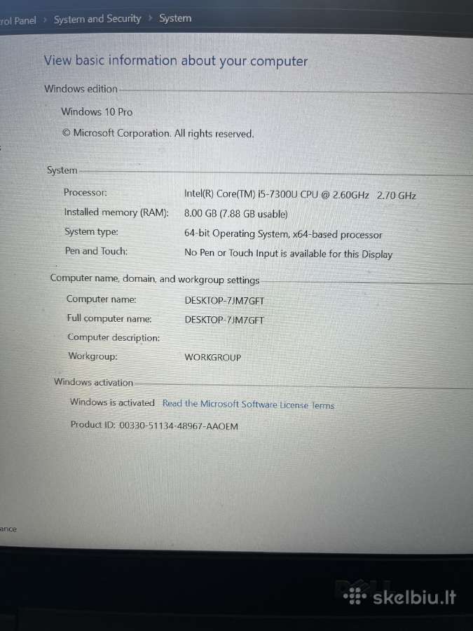 Laptopas Dell Latitude 5480 - nuotraukos Nr. 4