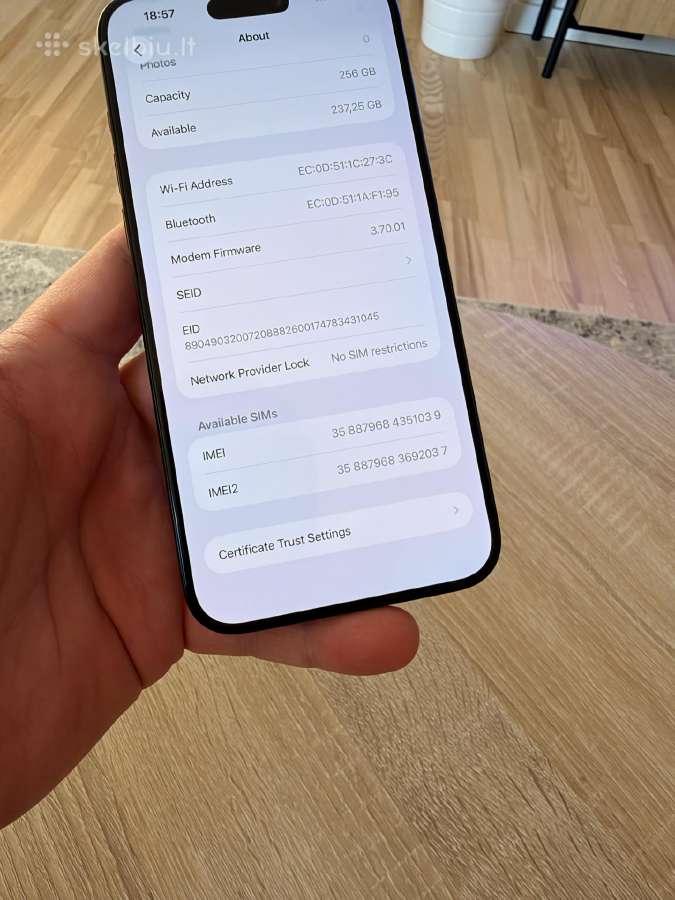 Apple iPhone 15 Pro Max, Titanium Black - nuotraukos Nr. 9