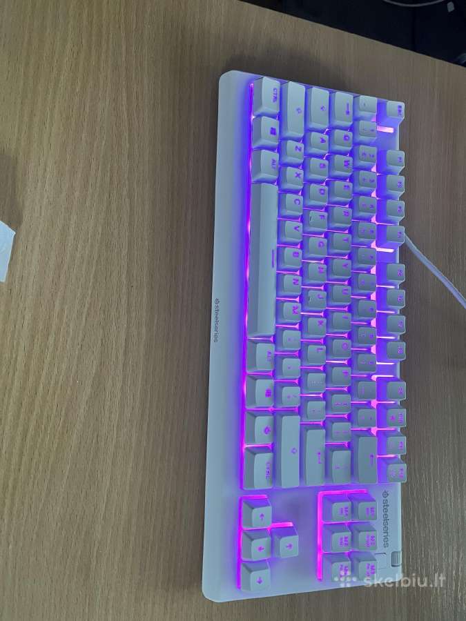 Žaidimų klaviatūra Steelseries Apex 3 Tkl (balta) - nuotraukos Nr. 2