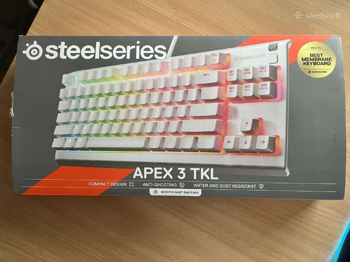 Žaidimų klaviatūra Steelseries Apex 3 Tkl (balta) - nuotraukos Nr. 4