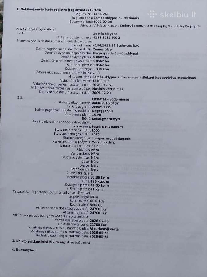 Sklypas su įregistruota nebaigta statyba . - nuotraukos Nr. 13