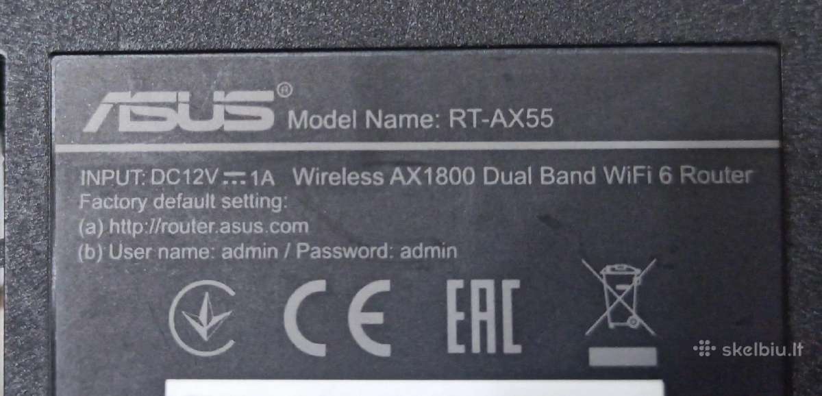 Asus Rt-ax55 Wi-fi 6 - nuotraukos Nr. 2