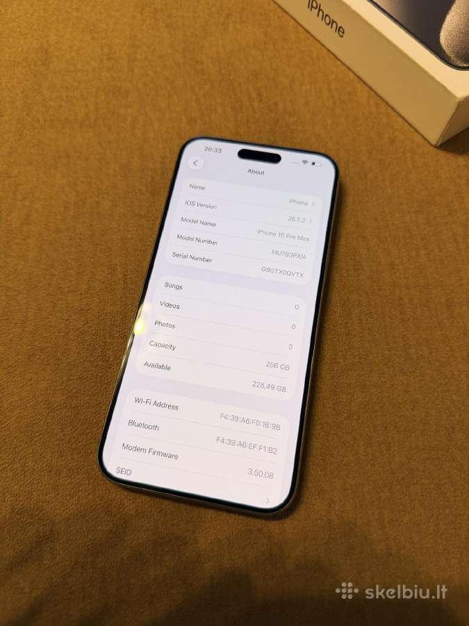 Apple iPhone 15 Pro Max, Natural Titanium - nuotraukos Nr. 8