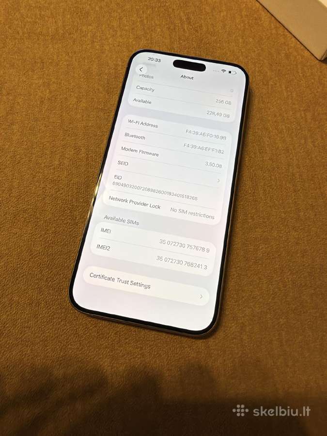 Apple iPhone 15 Pro Max, Natural Titanium - nuotraukos Nr. 9