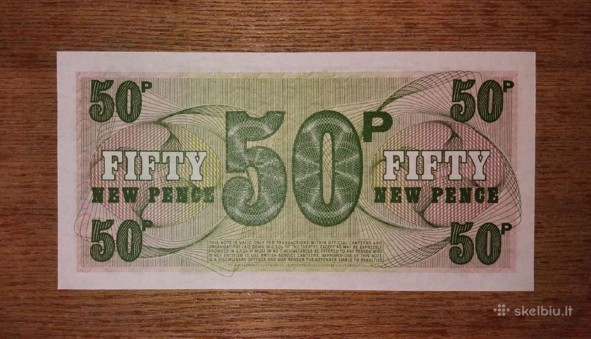 Anglijos 50 pencu banknotas - nuotraukos Nr. 2