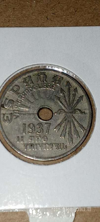 Ispanija 25 sentimai 1937 - nuotraukos Nr. 2