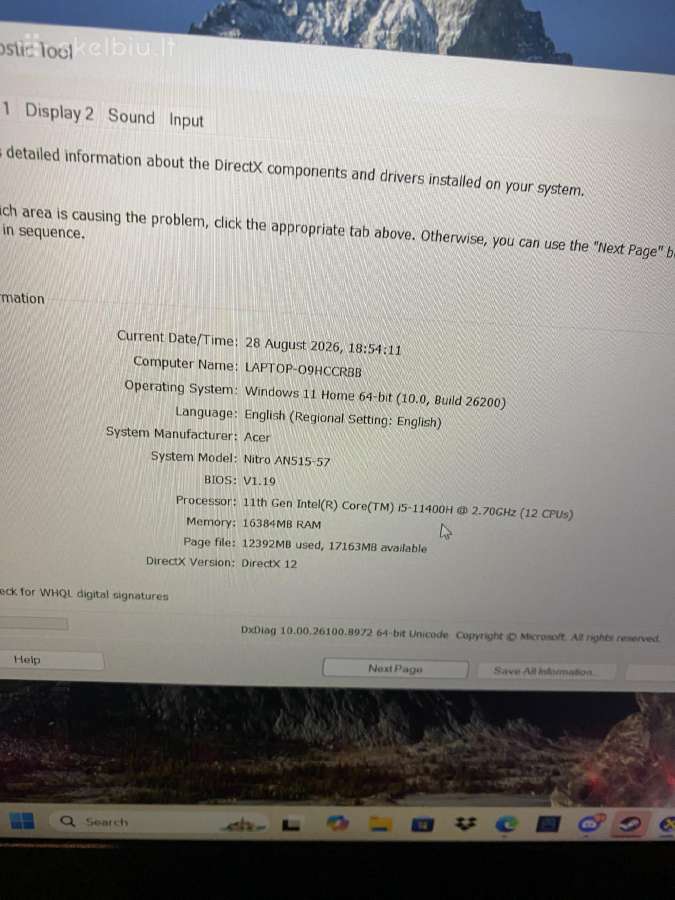 Acer nitro 5 rtx 3050 - nuotraukos Nr. 2